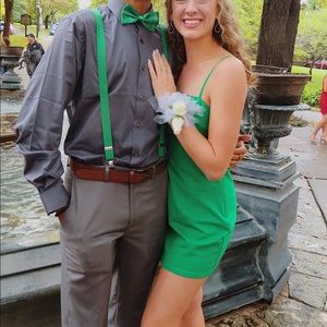 Kelly green short party dress